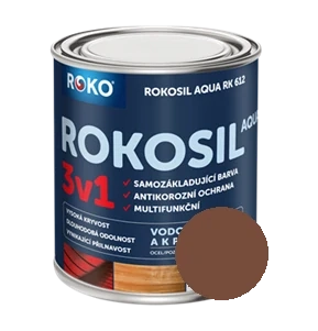 Univerzální vodouředitelná barva Rokosil Aqua 3v1 0,6 L kávová hnědá čsn2320
