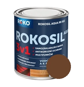 Univerzální vodouředitelná barva Rokosil Aqua 3v1 0,6 L čokoládová čsn2430 