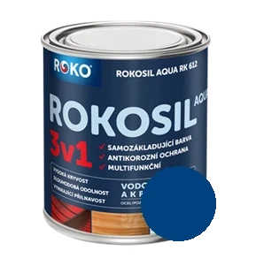 Univerzální vodouředitelná barva Rokosil Aqua 3v1 3 L modrá čsn4550