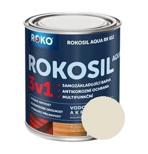 Univerzální vodouředitelná barva Rokosil Aqua 3v1 0,6 L slonová kost čsn6003