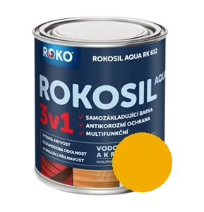 Univerzální vodouředitelná barva Rokosil Aqua 3v1 3 L žlutá chromová čsn6200