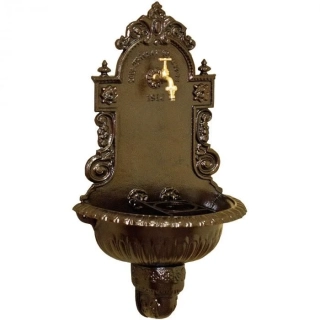Zahradní umyvadlo VIENNA 83 cm – ze slitiny hliníku s kohoutkem, hammer bronz