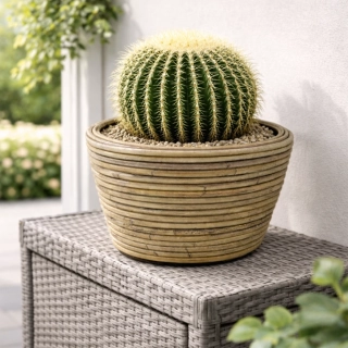RATANOVÝ květináč STRIPE, M 27x20 cm